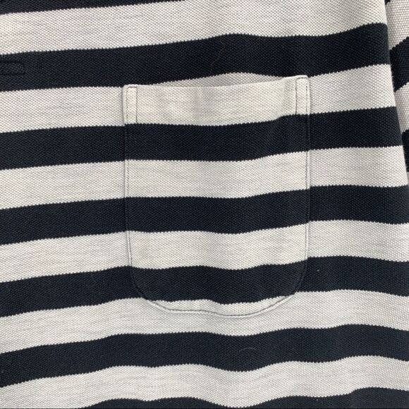 La Belle S/S Scoop neck Striped Henley Tee - Picture 4 of 10